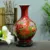 New Chinese Style Jingdezhen China Red crystal glaze flowers bloom vase modern home decoration handicraft living room decoration 9