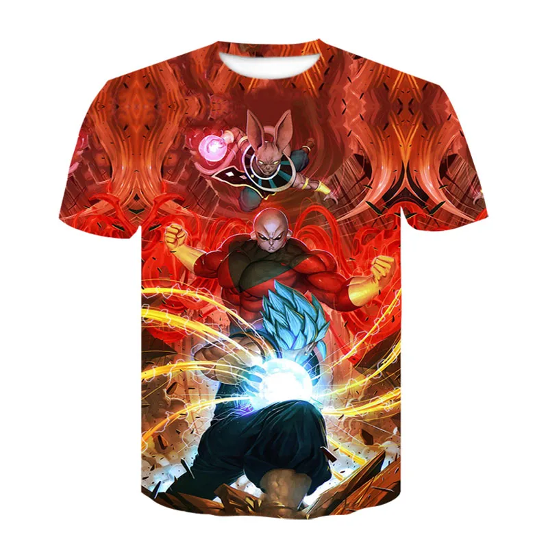 New Hot Dragon Ball Z Series Super Saiyan Son Goku Black Vegeta Battle Dragonball 3D Printed Men's T Shirt Summer Top Tees - Цвет: LE177