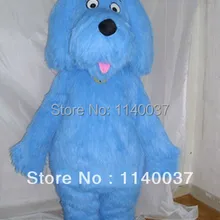 Талисман Рождество Синий плюш собака талисман костюм Взрослый размер Рождество животное синий собака маскотт наряд костюм кунг-фу панды