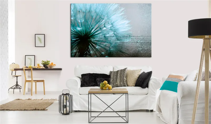 

Wall Art Canvas Prints Pictures 1 Piece/Pcs Dandelion Flower The Setting Sun Painting Living Room Modern Poster Home Decor Frame