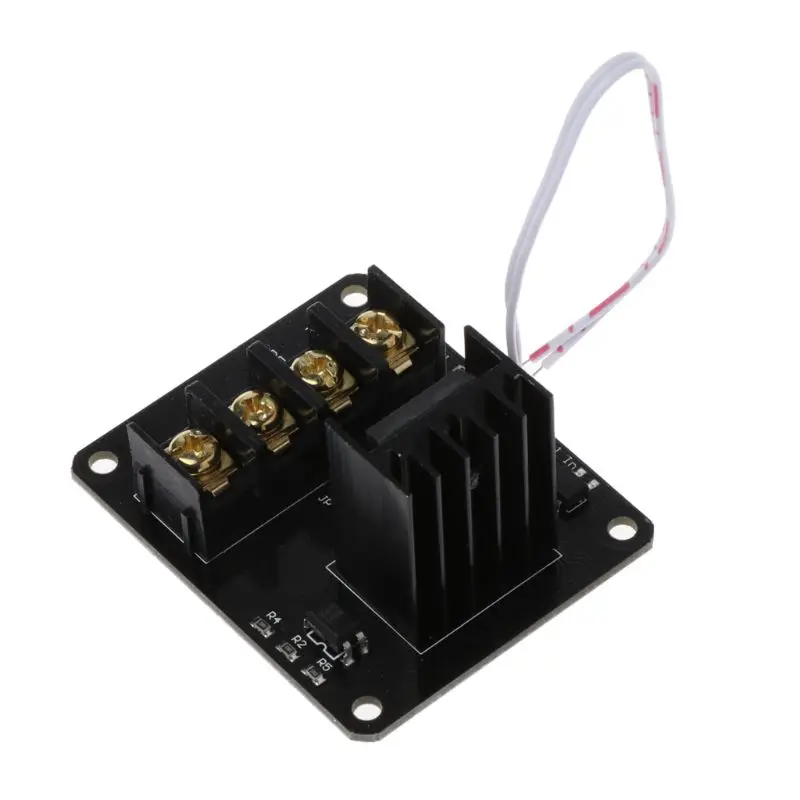 3d 프린터 가열 베드 전원 모듈 핫 베드 mosfet 확장 모듈 inc anet a8 a6 a2 ramps 1.4 용 케이블이있는 2pin 리드