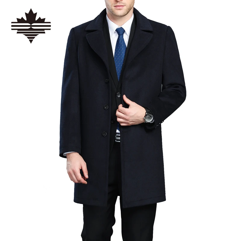 Plus Size Winter Mens Long Coats 3XL 4XL Men's Woolen