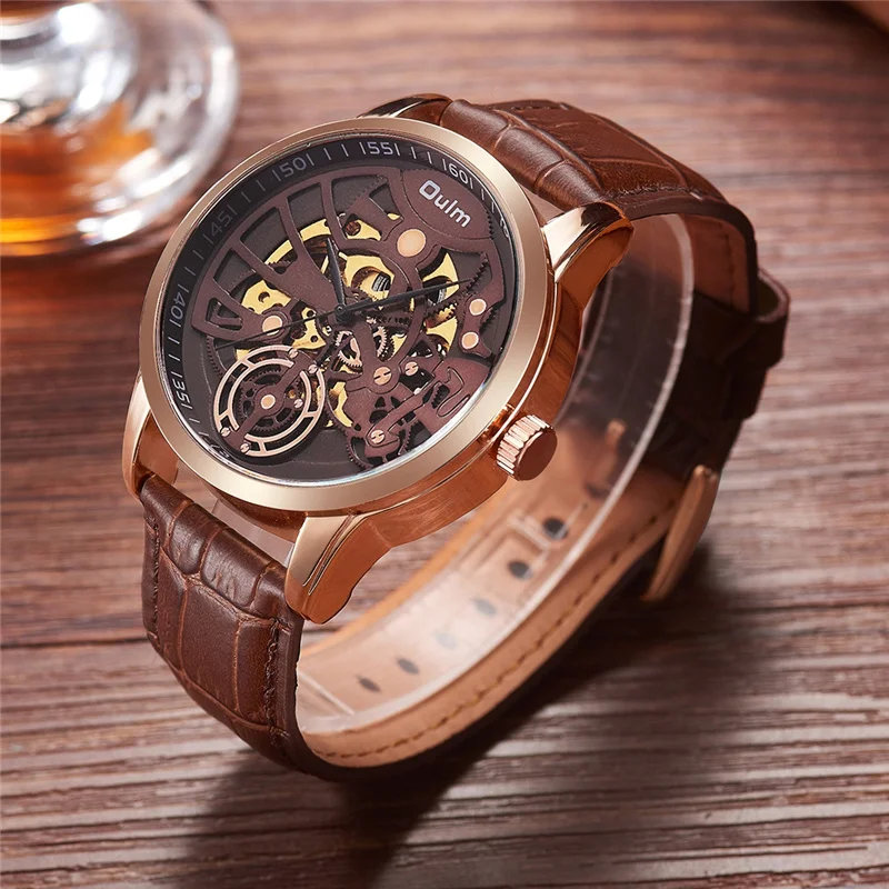 

Oulm Automatic Mechanical Watches Men Business Casual Leather Strap Watch Vintage Men's Watch Top Brand Luxury Montre Homme