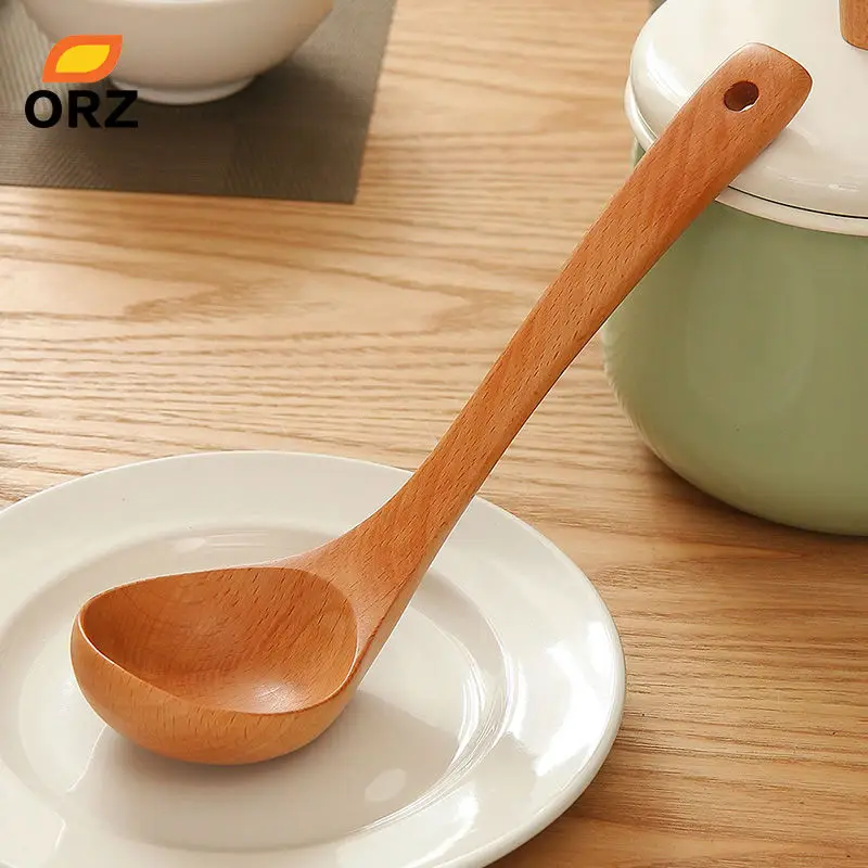 ORZ Длинная Деревянная Ручка в японском стиле бук для готовки супа кухонная утварь