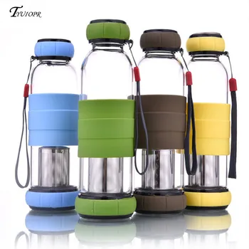 

1Pc Creative Portable Small Mouth Pumpkin Water Cup 420ml Gift Cup Custom Transparent Glass Kettle