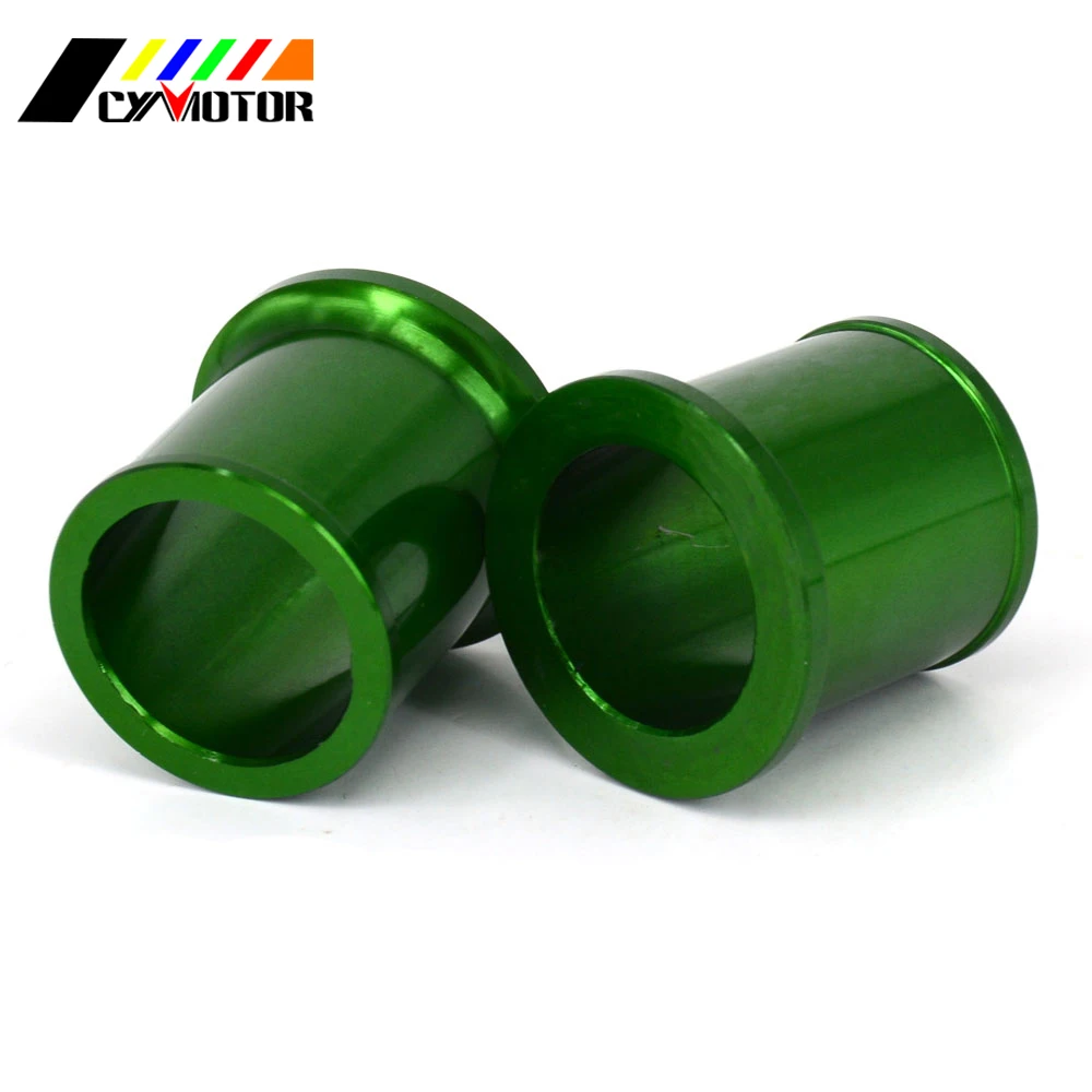 Зеленые передние Распорки ступицы колеса CNC для KAWASAKI KX125 KX250 KX 125 250 2006 2008 KX250F KX450F 06 18