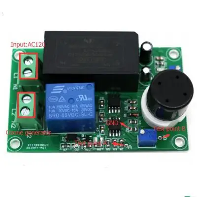 ozone sensor with relay
