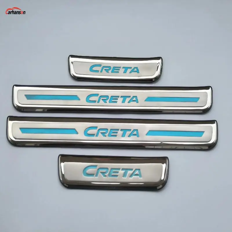 For Car Sticker Hyundai Creta 2014 2015 2016 2017 2018 Stainless Steel Door Sill Pedal Trim Auto Car-Styling Car Accessories