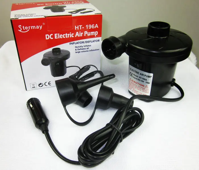 HT 196 AD 220V Electric Air Pump for air boat/bed/sofa Inflator/deflator Car Cigarette Light