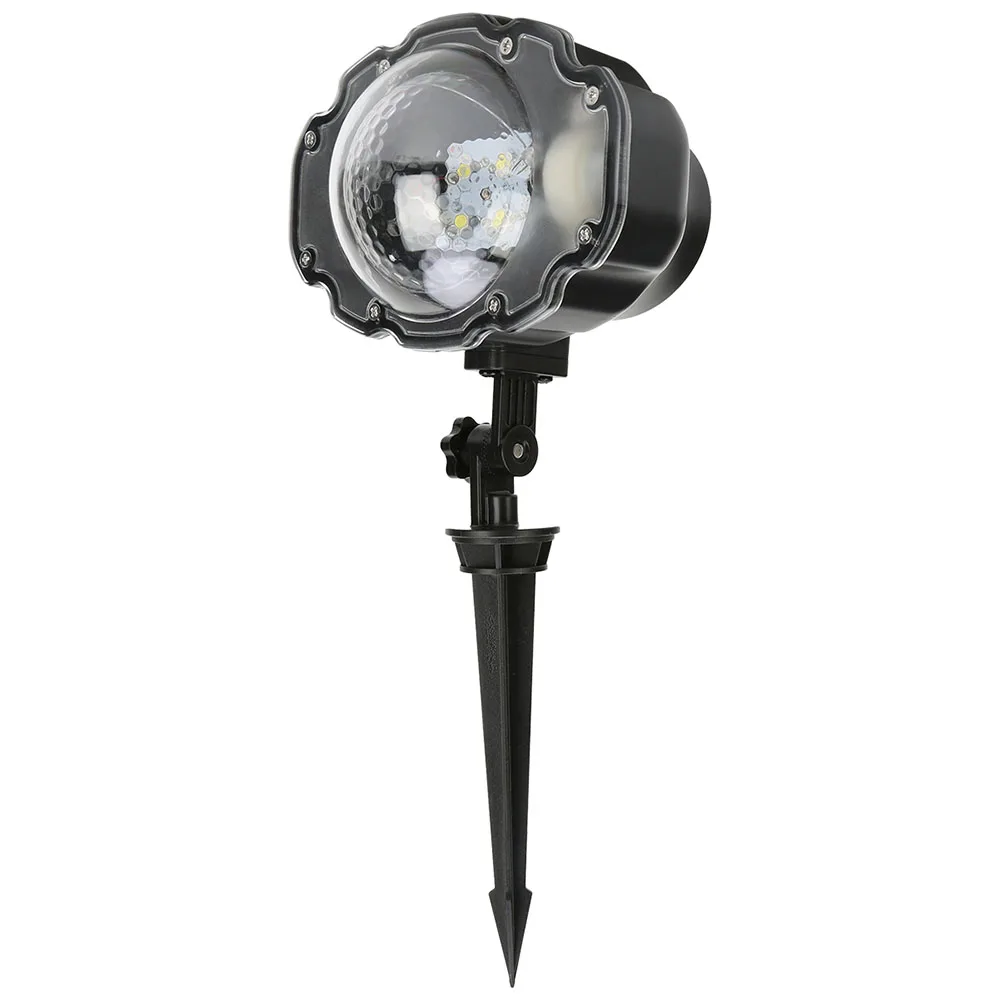 

LED Projector Light Snowflake Projection Ground Stake Garden Landscape Lamp Christmas Decoration --M25