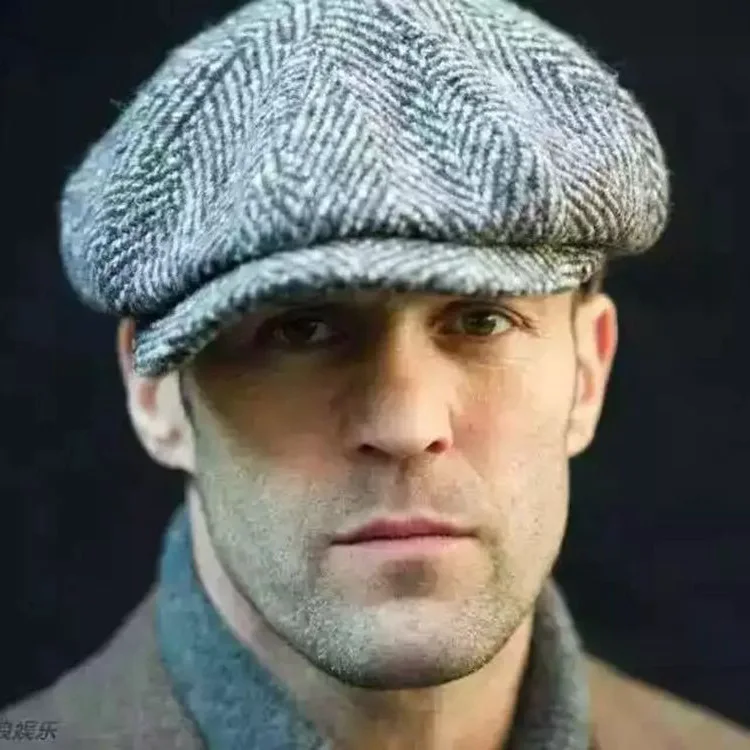 

British Cricket-Cap Hat Octagonal Cap Men's Female Wool Beret Painter Spring Autumn Winter Cap Progress