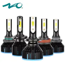 НАО h7 led h4 светодиодные фары h1 светодиодная лампа для авто h11 автомобиля 12 V h4 мотоцикл свет hb4 hb3 h8 9006 автомобильные аксессуары 9005 h9 6000 K