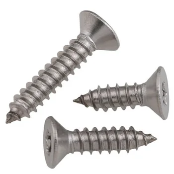 

10Pcs M4.8 Stainless steel countersunk flat head plum with column Torx T&TX anti-theft self-tapping screw wood bolt L 13mm-38mm