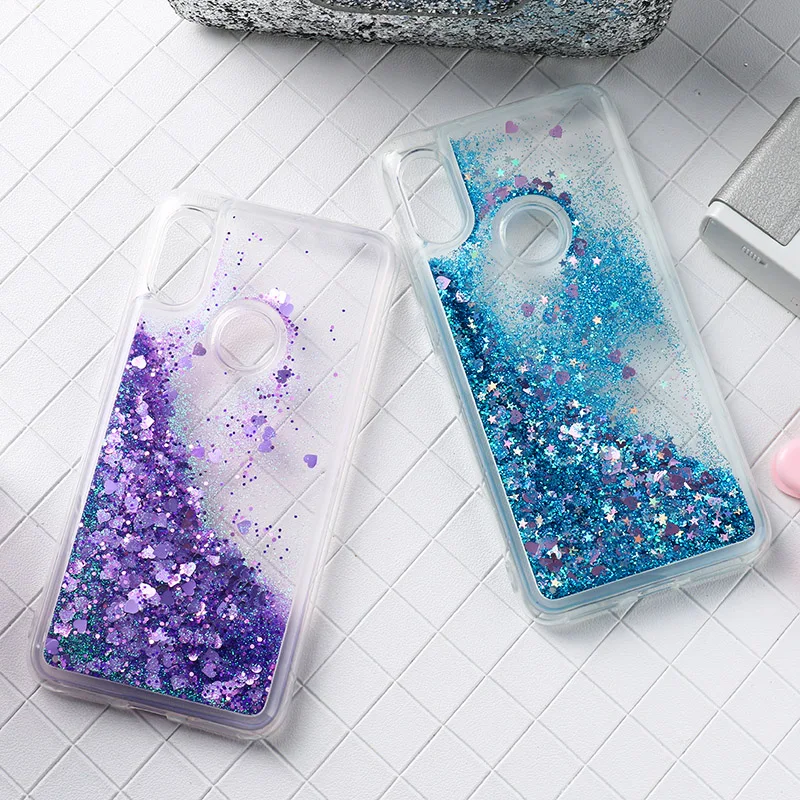 

Phone Case For Xiaomi Redmi Note 7 5 6 Pro 6A 5A 4A S2 Plus Cases Glitter Dynamic Liquid Bumper Xiaomi Mi 9 8 SE A2 Lite Covers