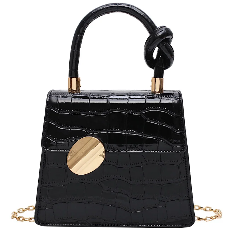  2019 Fashion New Tote bag Quality Leather Women's Designer Handbag Crocodile pattern Chain Shoulder - 33000957811