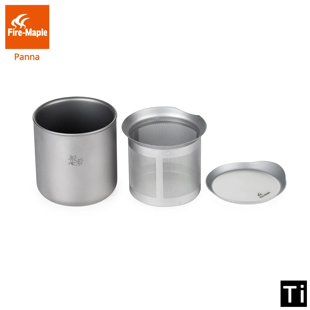 De arce de fuego al aire libre portátil y ligero de escalada de viaje de titanio taza 168g 260 Ml FMP-STM