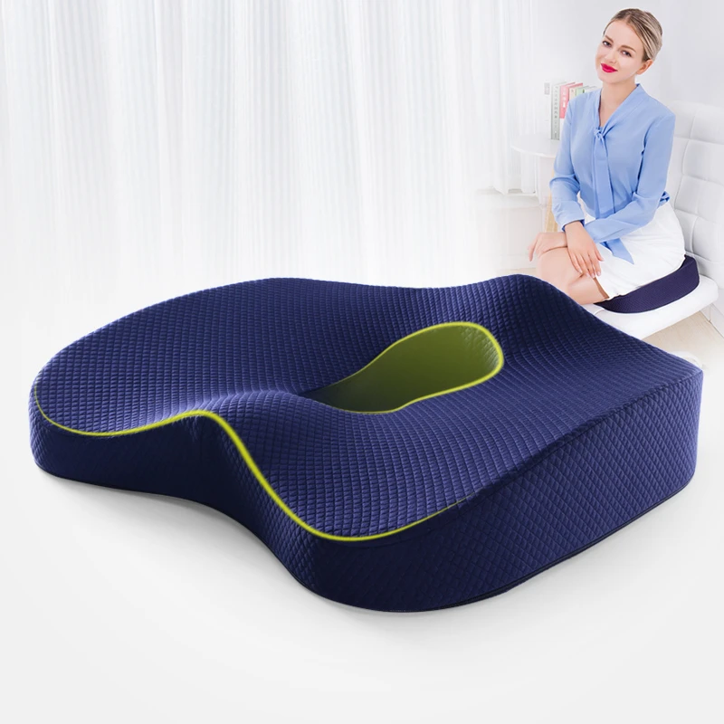 Cushion Seat Pillow Coccyx Orthopaedic Back Pain Relief Memory Foam Office  Chair