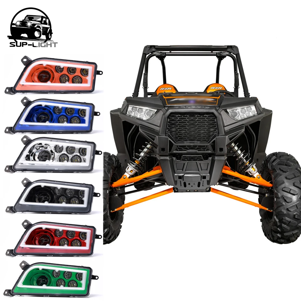 Для RZR 900S 900 trail 1000 xp Halo Rings фары ATV H4 Led дальнего ближнего света замена для polaris 2016 XP 4