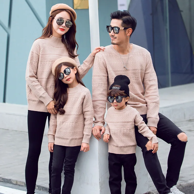 

Winter style thickened loose fashion sweater family matching clothes