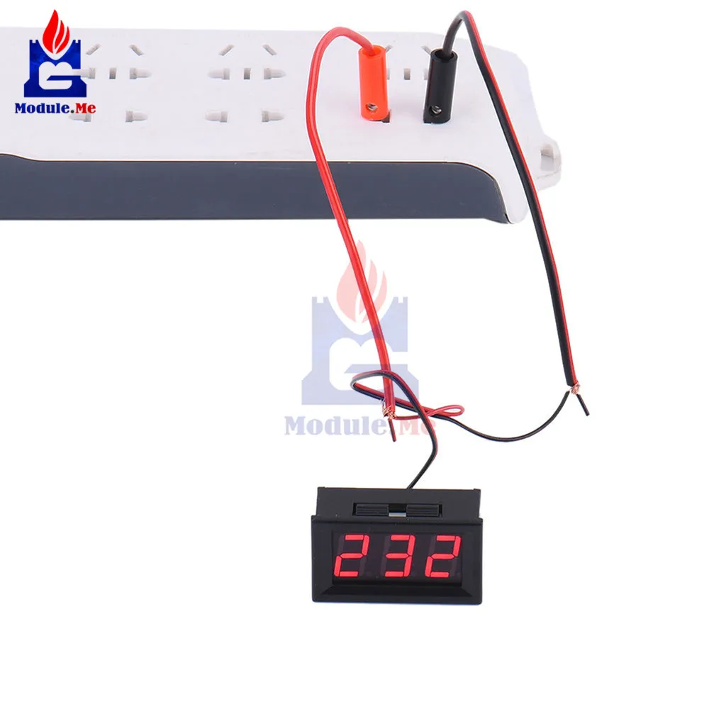 

High Quality Red LED Digital Display 2 Wire 0.56 Inch 3 Bit LED Digital Voltmeter AC 70V-500V Voltage Meter for Home Application