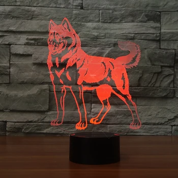 

Animal Huskie dog designs night lights 7 changing dog gift baskets home decor personalised dog gifts