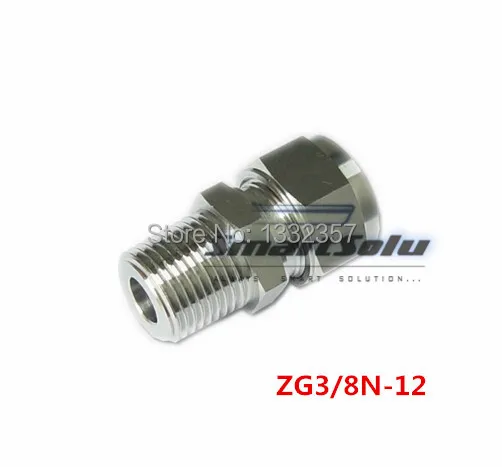Бесплатная доставка нержавеющий Компрессионный фитинг ZG3/8 &quotNPT резьба x 12 мм
