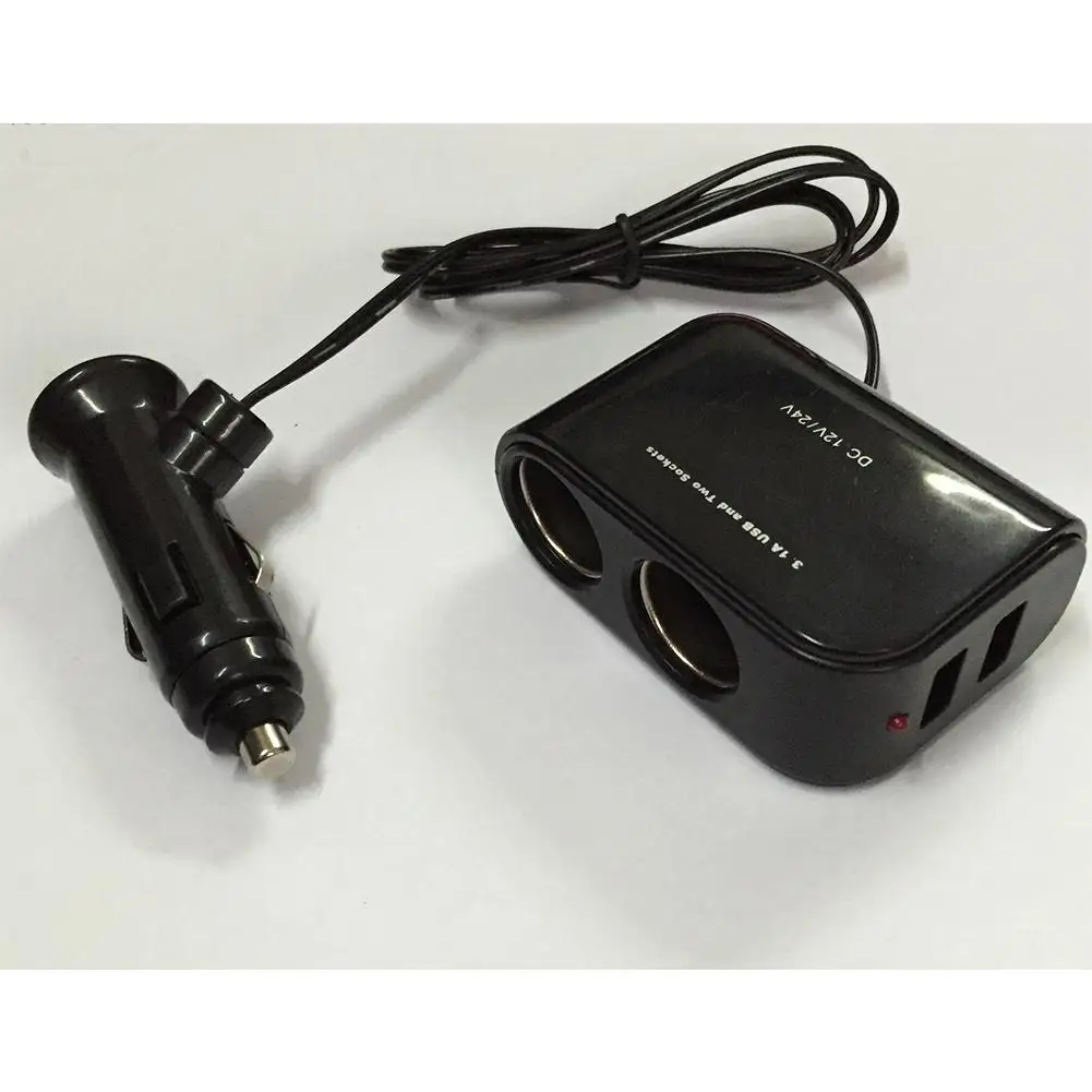 USB 3.1A 2 Способ автомобильного прикуривателя Автомобильный сплиттер разъема Зарядное устройство USB адаптер один на два прикуривателя автомобильные аксессуары