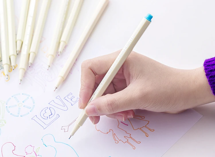 10/15 цветов тонко пишущие ручки тонкие ручки точка чернила на водной основе художественный Маркер для белой доски для рисования Multicolours графический планшет граффити расходные материалы