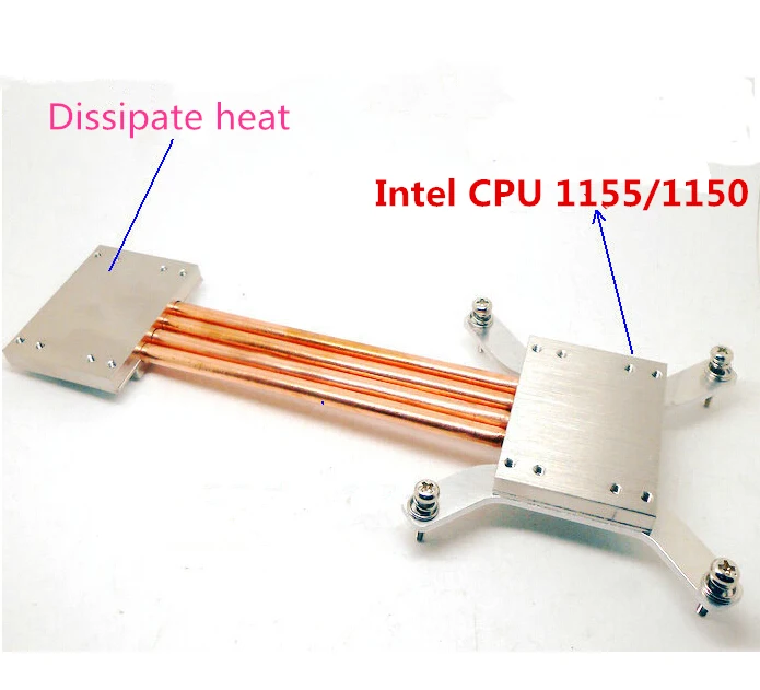 Для Intel 1151 1155 1150 компьютер без вентилятора процессор радиатор медь 6 мм тепловая трубка DIY kit Алюминиевый Чехол тихий беззвучный радиатор