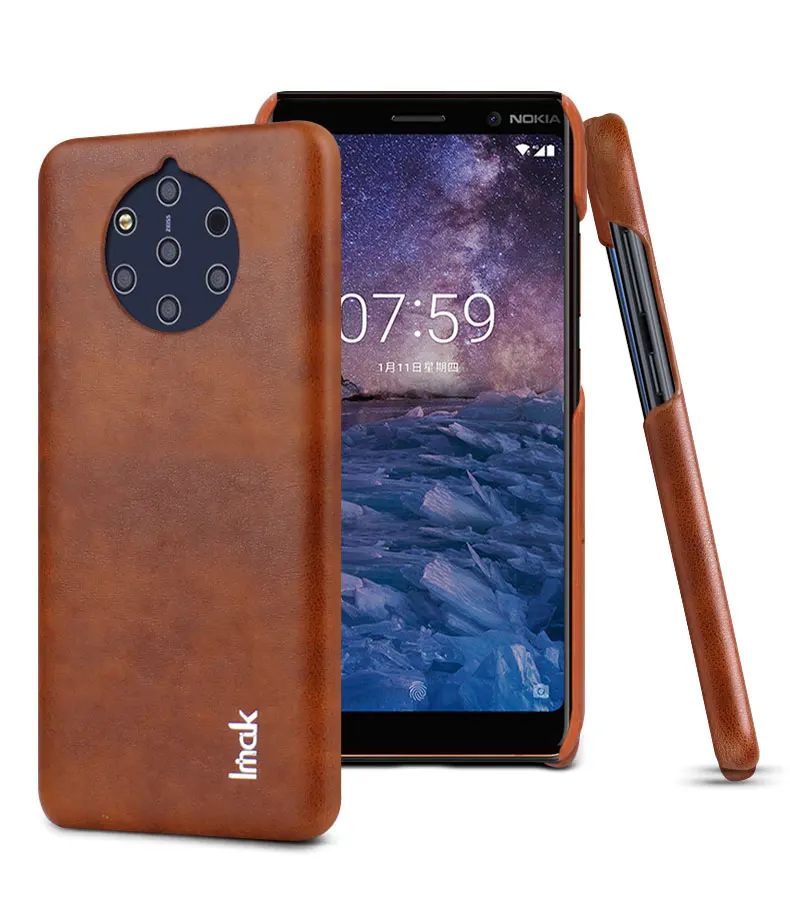 IMAK Ruiyi серия Роскошная кожа из искусственной кожи чехол для Nokia 9 PureView Жесткий PC задняя крышка Высокое качество для NOKIA 9 9th 9Gen. Чехол