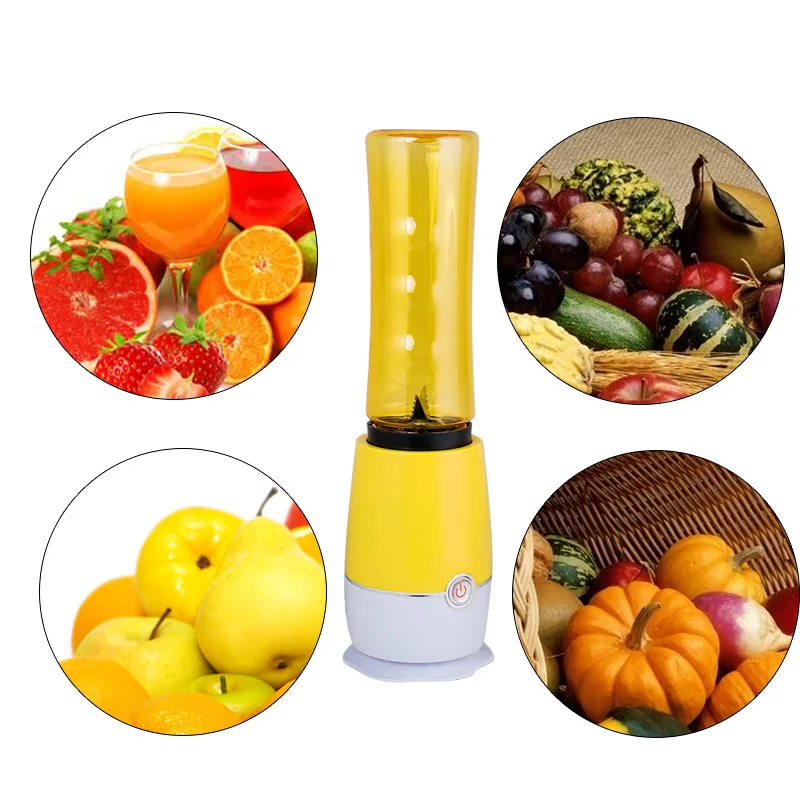 

Portable Electric Juice Juicer Blender Kitchen Home Outdoor Travel Mixer Drink Bottle Smoothie Maker Fruit Yellow