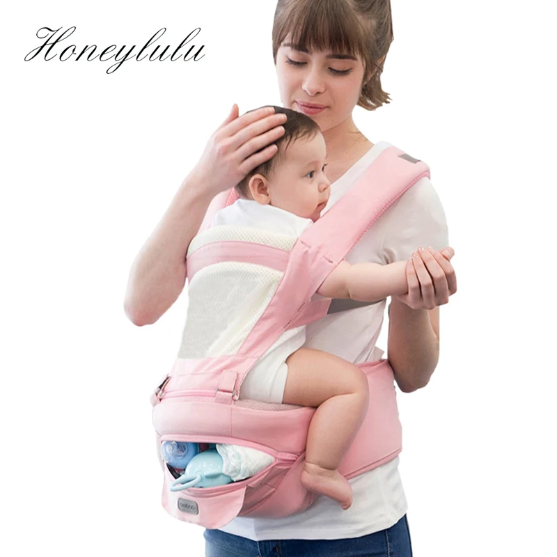 

Honeylulu Summer Baby Carrier Hollow Breathable Storage Function Sling For Newborns Ergoryukzak Kangaroo For Baby Hipsit Sling