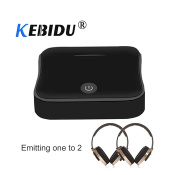 

kebidu 2 in 1 Bluetooth 5.0 Stereo Audio Transmitter Receiver Aptx HD Adapter Optical Toslink 3.5mm AUX SPDIF for TV Headphones