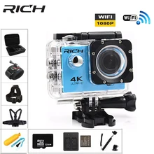 Богатая F7 Pro Wifi Спортивная экшн-камера HD 170D 2,0 экран Камера Go 30 м Водонепроницаемая подводная камера s Спорт мини-камера Hero 4 стиль