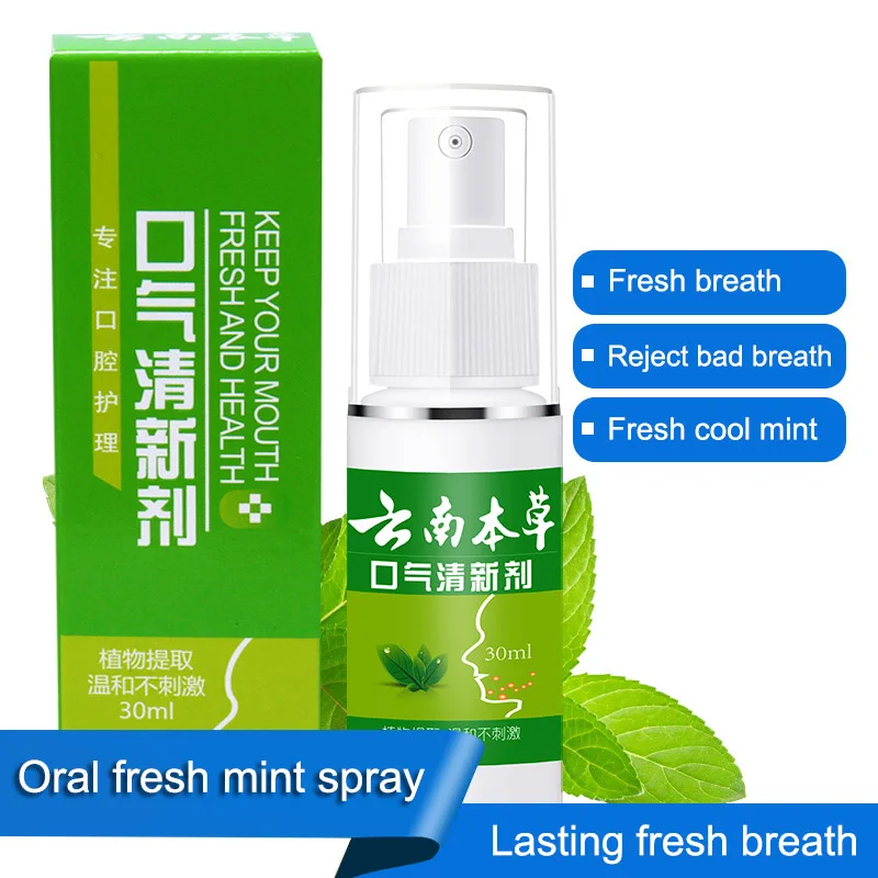 30ml Halitosis Treatment Spray Mint Refresher Breath Freshener Spray