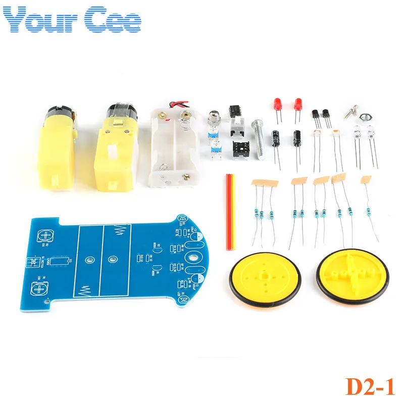 D2-1 DIY Kit Intelligent Tracking Line Smart Car Kit  (2)
