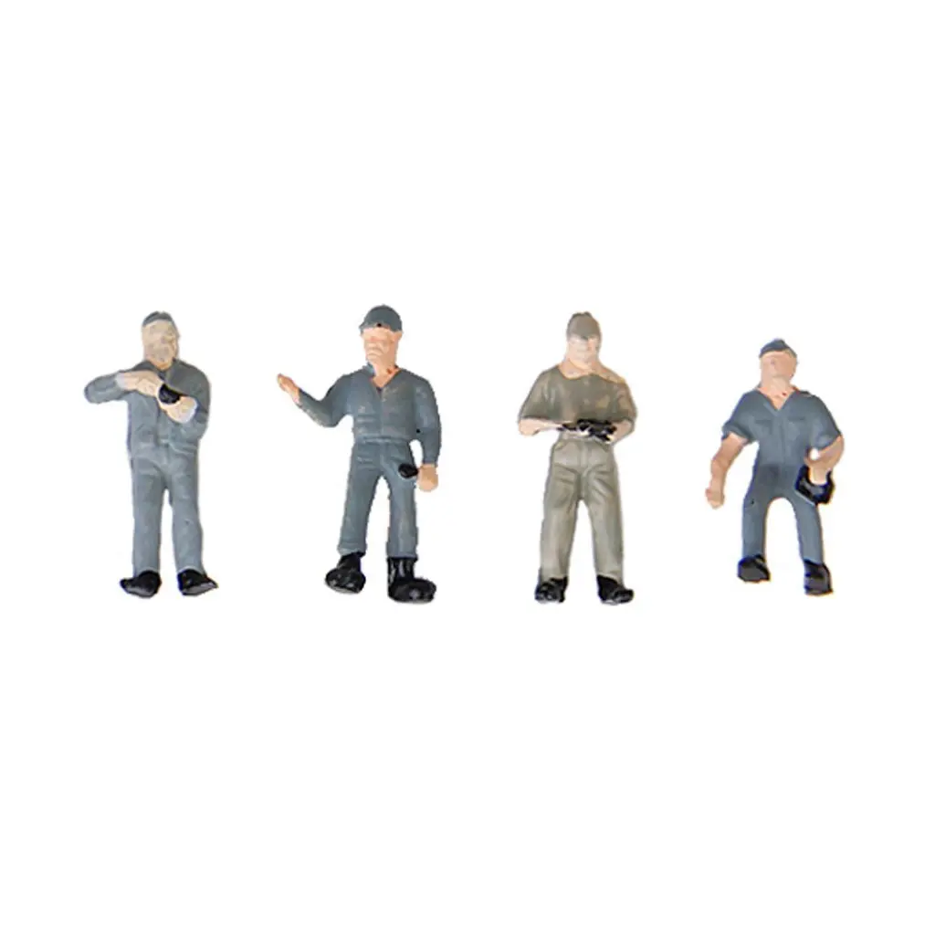 

25pcs 1:87 Figurines Painted Figures Miniatures of Railway Workers with Bucket and Ladder