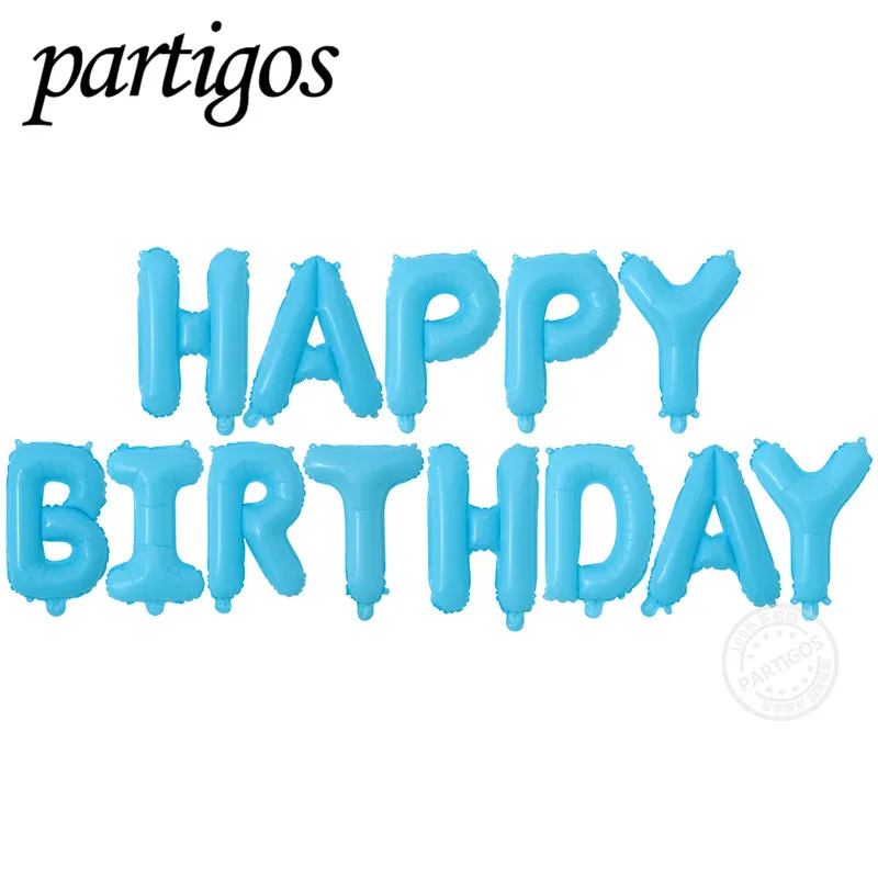 Воздушный шар с днем рождения, воздушные буквы Alphabe, розовое золото, фольга, воздущные шары детские игрушки, свадьба, вечеринка, день рождения, гелиевые шары, вечерние шары - Цвет: light blue