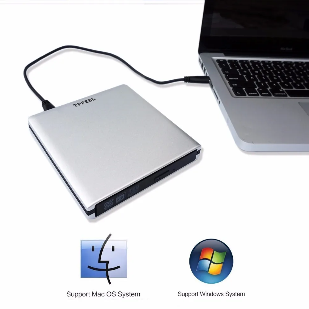 Внешняя горелка TPfeel алюминиевый оптический привод 8X для записи и на USB 3 0 компакт