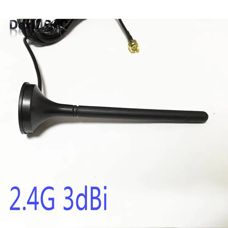 1 шт. антенна 2 4 ГГц SMA male 3dbi WIFI на присоске всенаправленная ZigBee 5 м кабель магнитное
