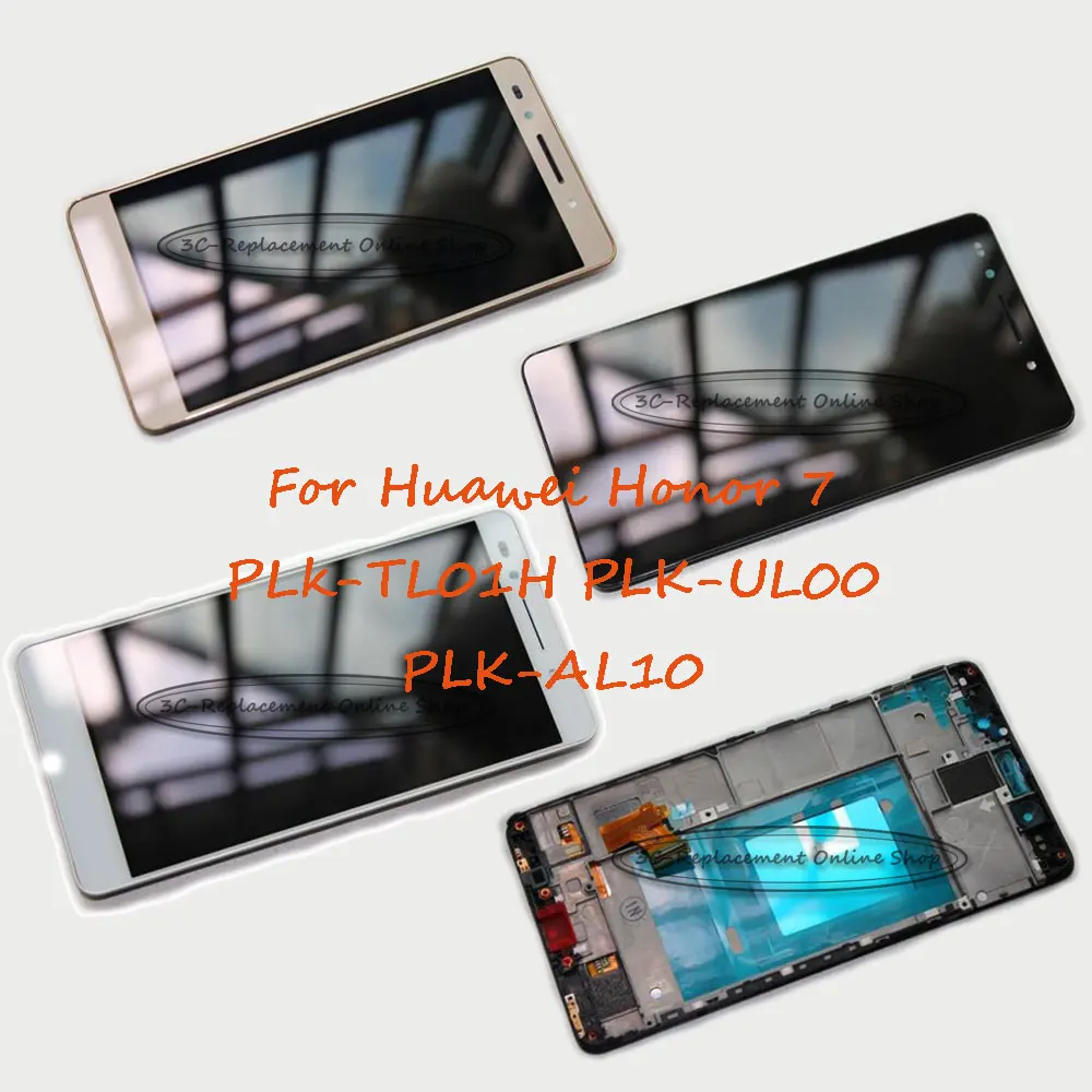 

Full LCD Display + Touch Screen Digitizer Assembly + With Frame For Huawei Honor 7 PLk-TL01H PLK-L01 PLK-UL00 PLK-AL10