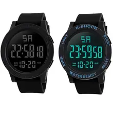 Цифровые спортивные часы мужские часы электронные наручные часы светодиодный Водонепроницаемый Будильник мужские деловые часы