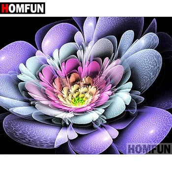 

HOMFUN Full Square/Round Drill 5D DIY Diamond Painting "Abstract flower" Embroidery Cross Stitch 5D Home Decor Gift A07477