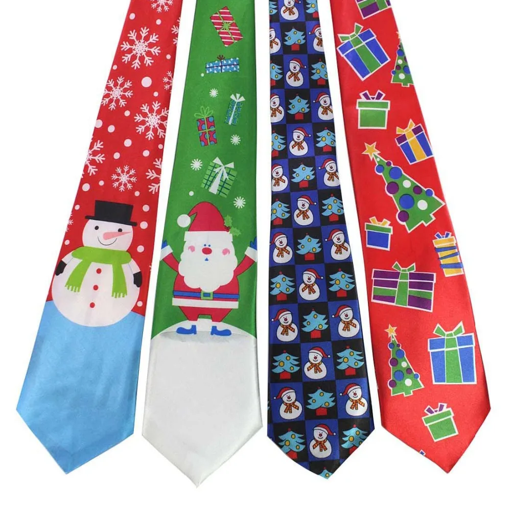 

Ricnais New Arrivel Christmas Tie 9.5cm Style Men's Fashion Neckties Helloween Festival Tie Soft Designer Character Necktie
