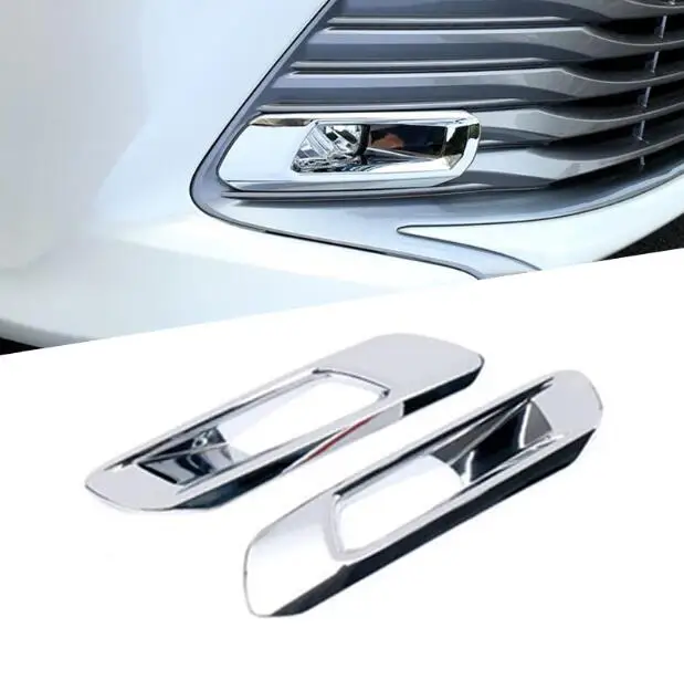 Для Toyota Camry 8 8th XV70 автомобиля ABS Chrome сзади Туман свет лампы+ передних противотуманных фар Рама автомобилей украшения лампа охватывает - Цвет: Серый
