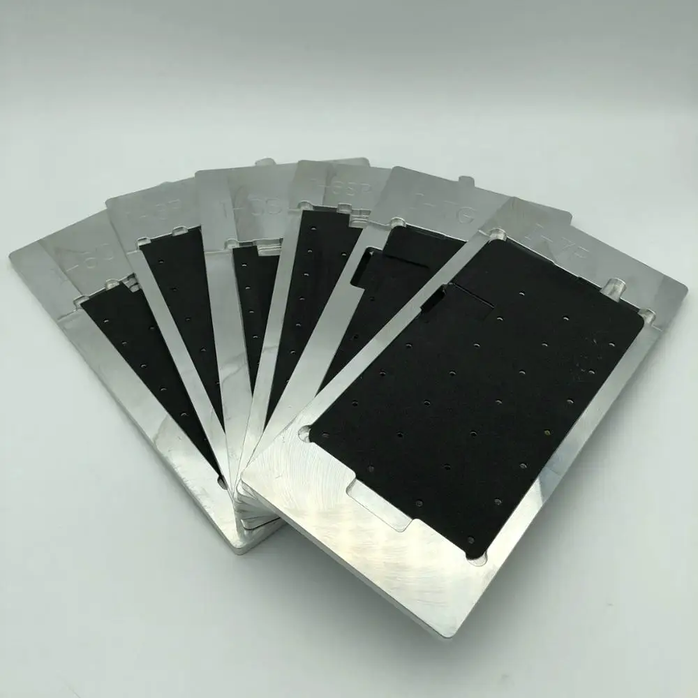 Алюминиевая форма для iphone 6 lcd сенсорный экран позиционирование поляризатор пленка Удаление ЖК-дисплей Чистка для ремонта мобильного телефона