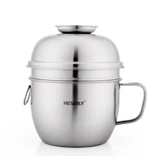 Круглый Ланч-бокс из нержавеющей стали для взрослых большой контейнер для еды Bento Ланч-бокс s для пикника портативная дорожная коробка с двойным дном