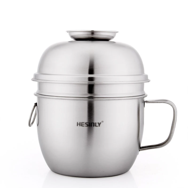 Round Stainless Steel Lunch Box For Adults Large Food Container Bento
