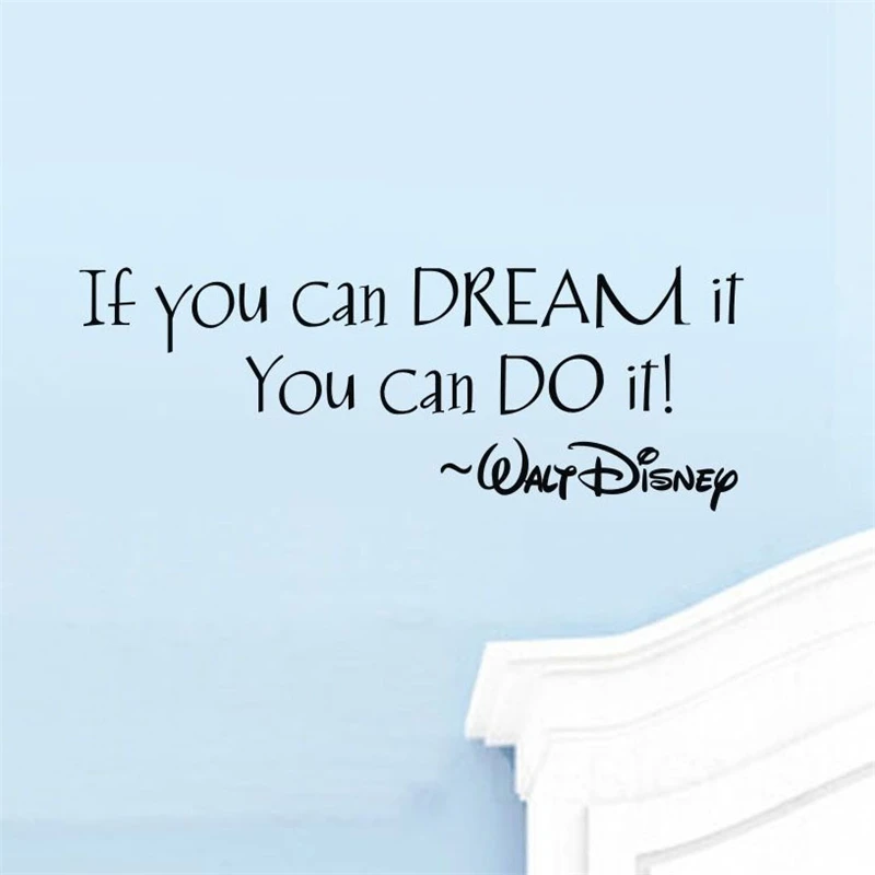 

If You Can Dream It You Can Do It Wall Sticker Self-adhesive Inspiring Sentence Living Room Wall Stickers Home Decal Wall Art