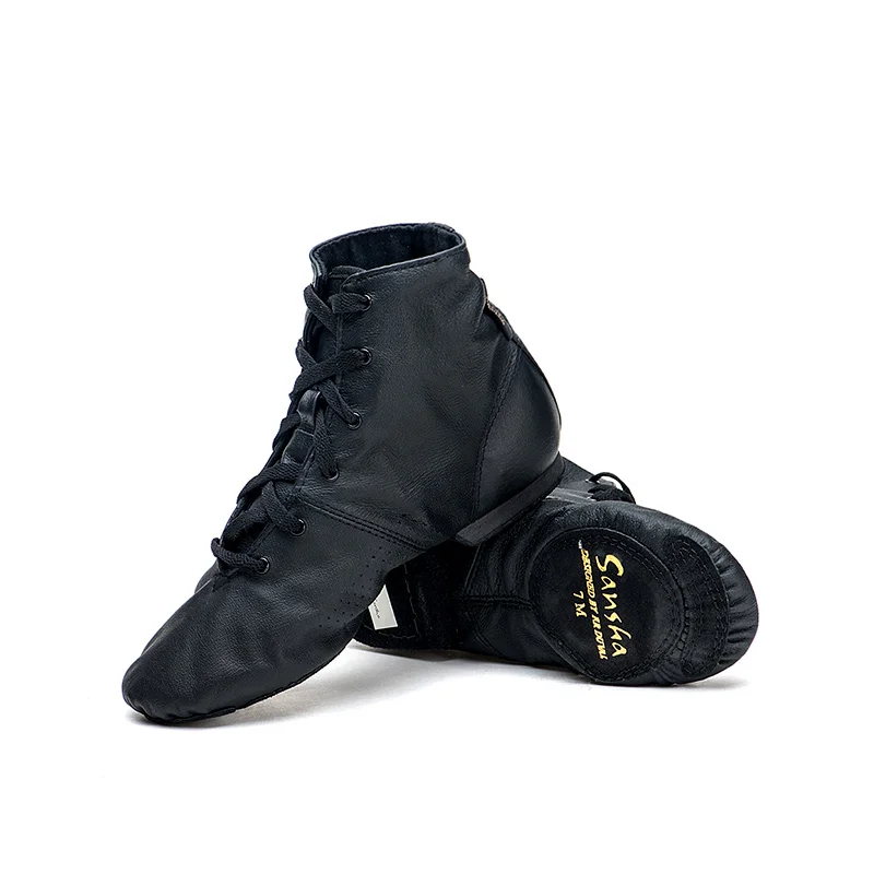 Sansha Unisex High Vamp Jazz Boot Superior Cow Leather Suede Split-sole Women Men Girls Indoor Modern Jazz Dance Shoes JB1LCO 5